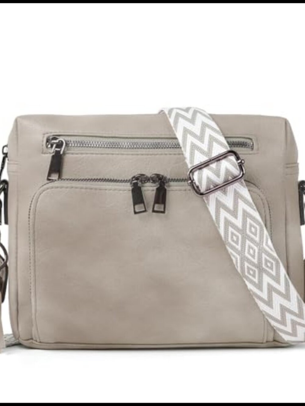 Vegan Leather Crossbody Bag RFID Wallet Built In Adjustable Strap